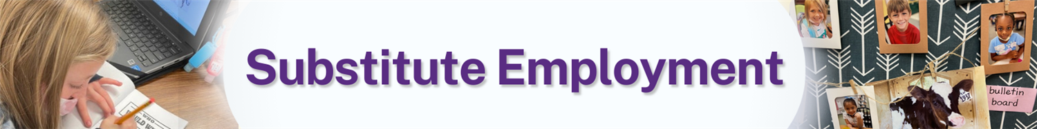Substitute Employment Banner 